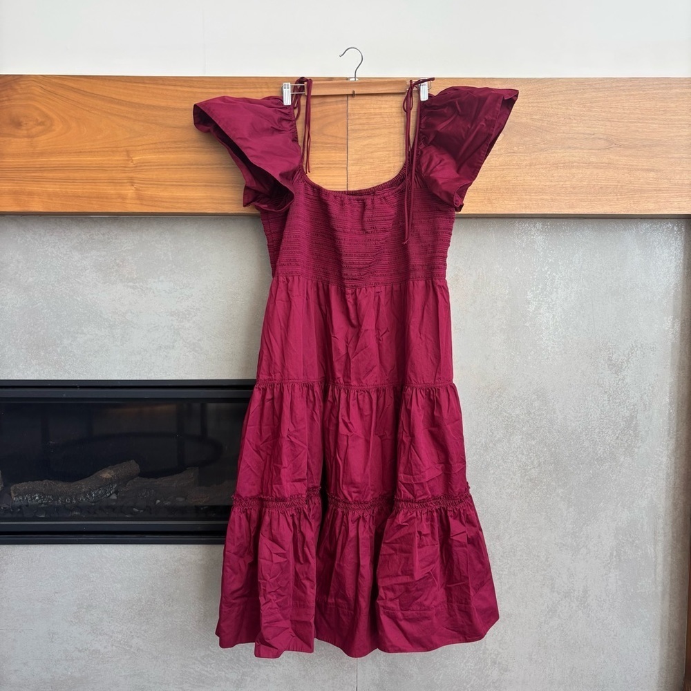 La Ligne New York Burgundy Midi Dress, Size 14